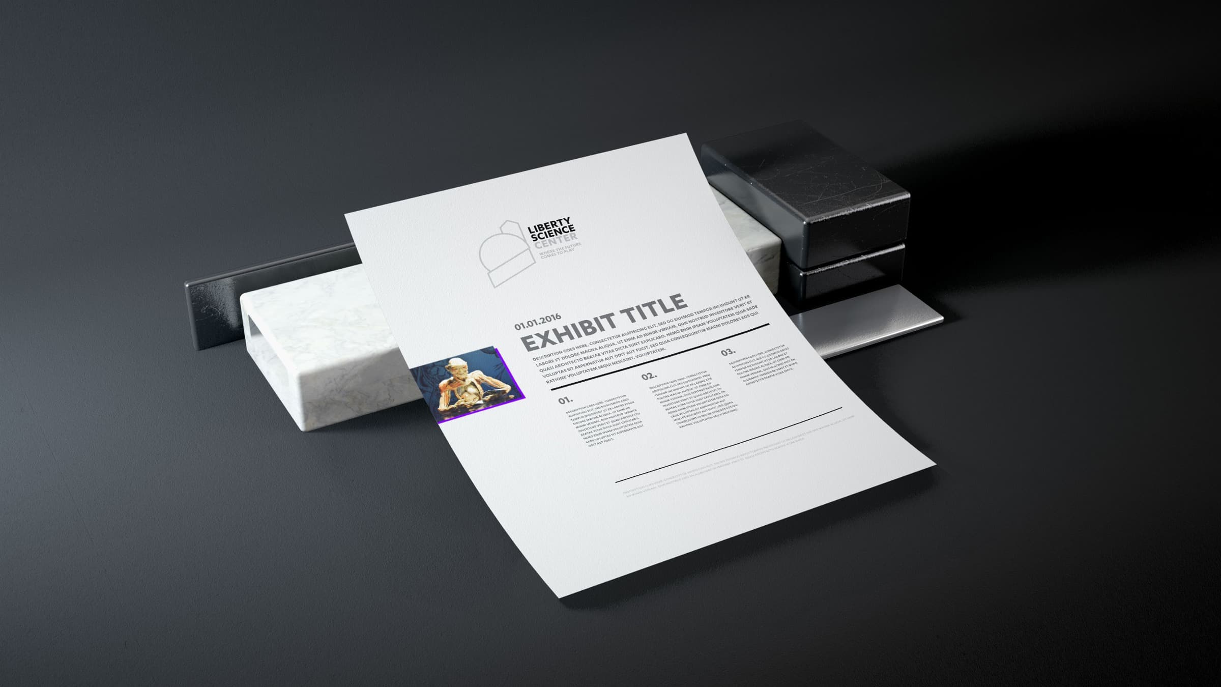 Liberty Science Center letterhead mockup
